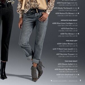 Size 6 CAbi 100% Boyfriend Jeans Black Washed